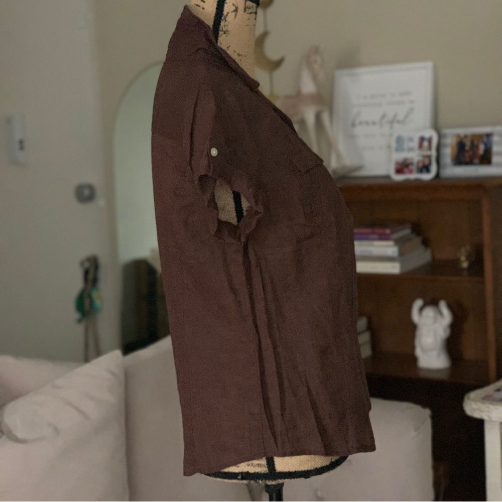 Old Navy Button-Up Collared Roll-Up Short Sleeves… - image 6